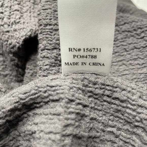 Womens Grade & Gather Peasant Rippled Shirt Gray Relaxed Fit Size Medium u - Picture 12 of 12